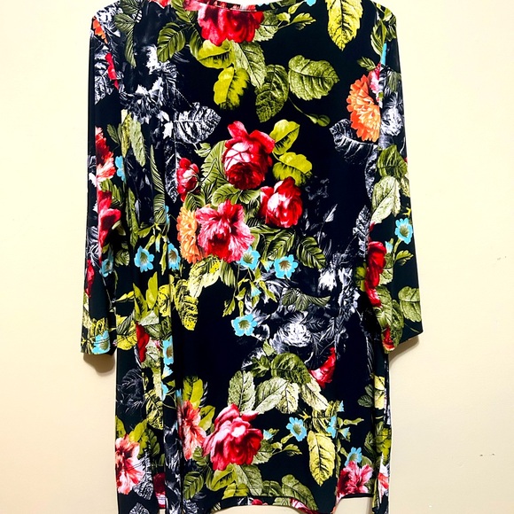 Floral tunic Attitudes by Renee sz XL - Picture 3 of 4